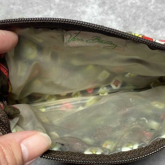 Vera Bradley Puccini Small Cosmetic/Makeup/Toiletry Lined Bag Zip Closure - Picture 6 of 9